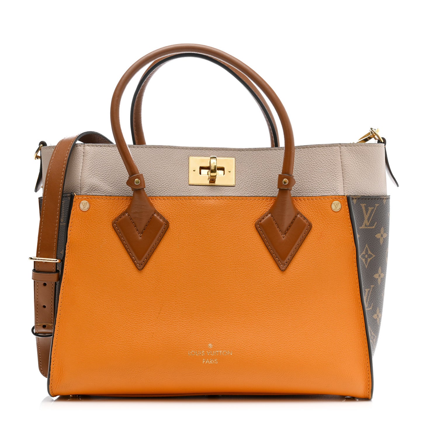 Calfskin Monogram On My Side Summer Gold