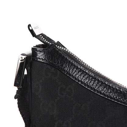 Gucci Monogram Medium Half Moon Hobo Black 11 of 12
