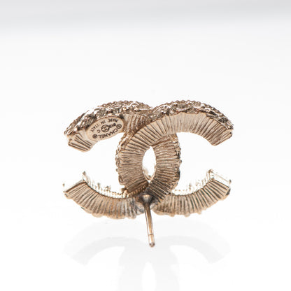 Chanel Enamel CC Baroque Earrings Black Gold 4 of 5