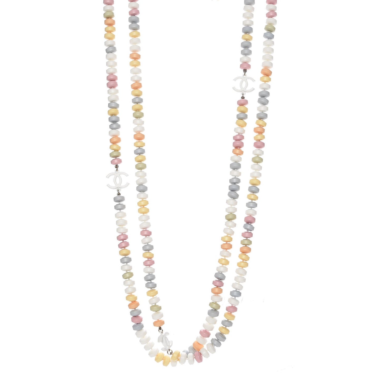 Candy CC Double Strand Necklace Multicolor