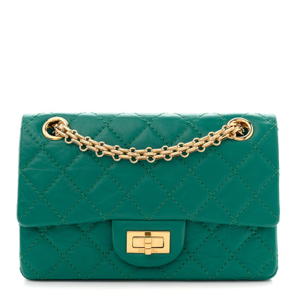 Chanel Aged Calfskin Quilted 2.55 Reissue Mini Flap Green 1 of 10