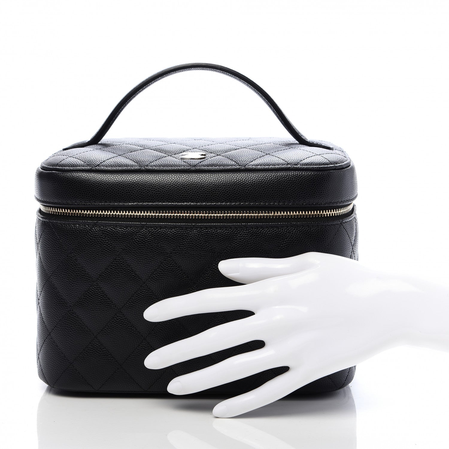 Chanel Caviar Quilted Large Vanity Pouch Black 2 of 10