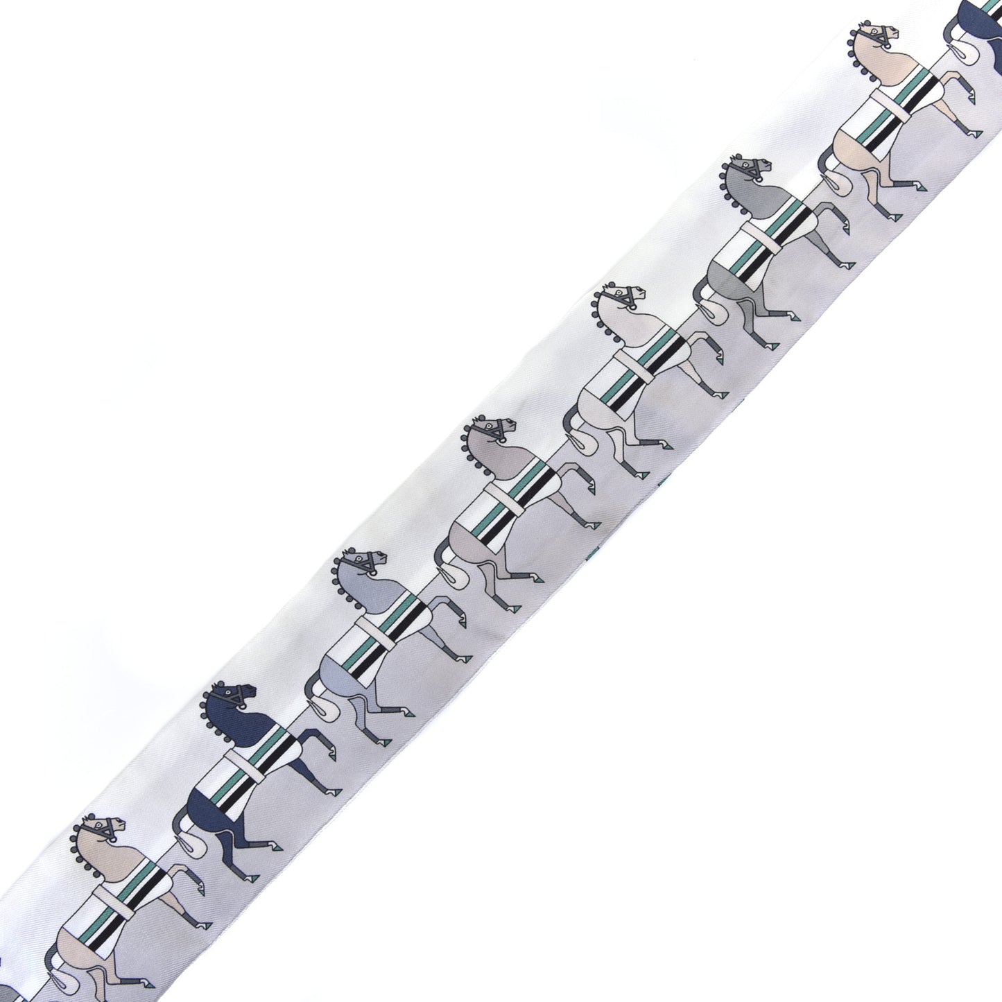 Silk Rocabar Twilly White Gris Perle Menthe