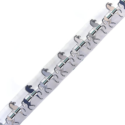 Hermes Silk Rocabar Twilly White Gris Perle Menthe 3 of 4