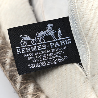 Hermes Wool Cashmere H Riviera Pillow Seigle 3 of 3