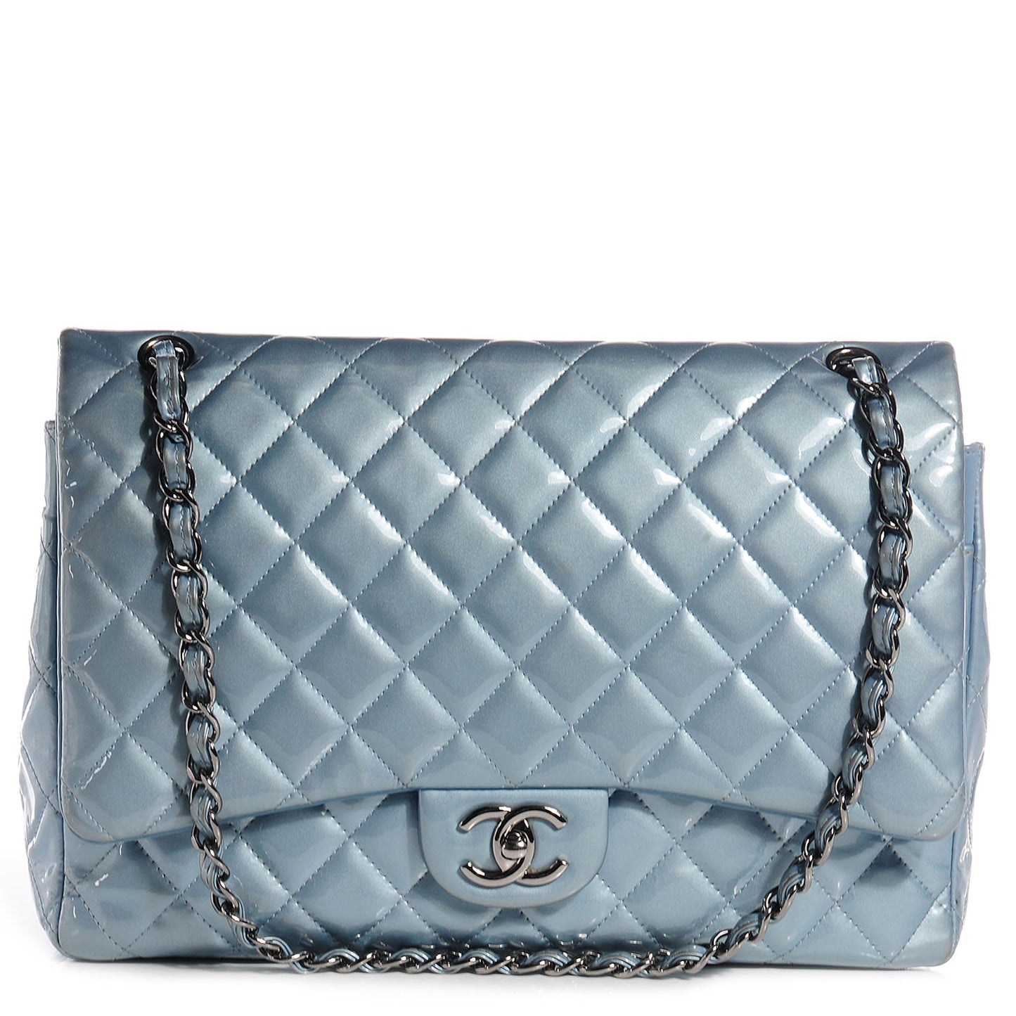 Patent Maxi Double Flap Light Blue