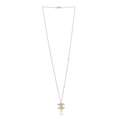 Chanel Pearl CC Pendant Necklace Gold 3 of 6