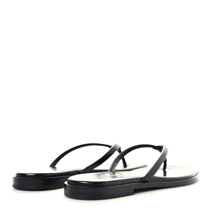 Chanel Goatskin CC Times Square Thong Sandals 39 Black 8 of 20