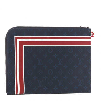 Louis Vuitton Monogram Cobalt Striped Pochette Jour GM 2 of 8