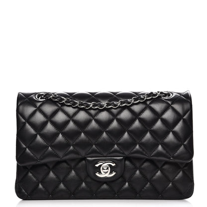 Chanel Lambskin Quilted Medium Double Flap Black 1 of 11
