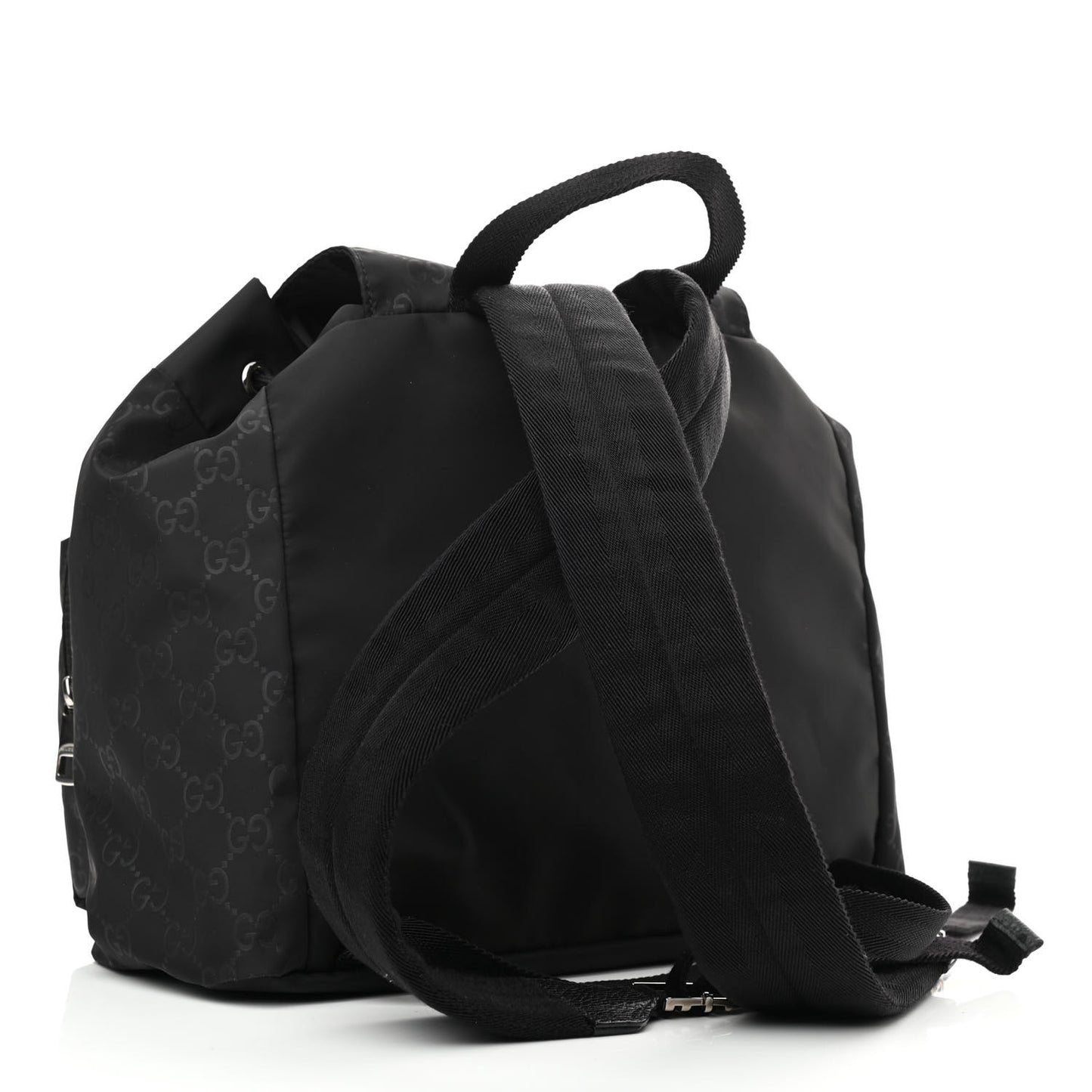 Nylon Monogram Small Single Buckle Backpack Black