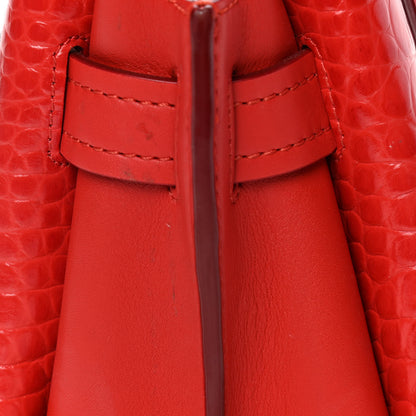 MCM Calfskin Crocodile Embossed Mini Neo Milla Tote Ruby Red 18 of 18