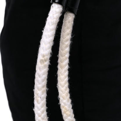 Chanel Canvas Drawstring Backpack Black White 17 of 17