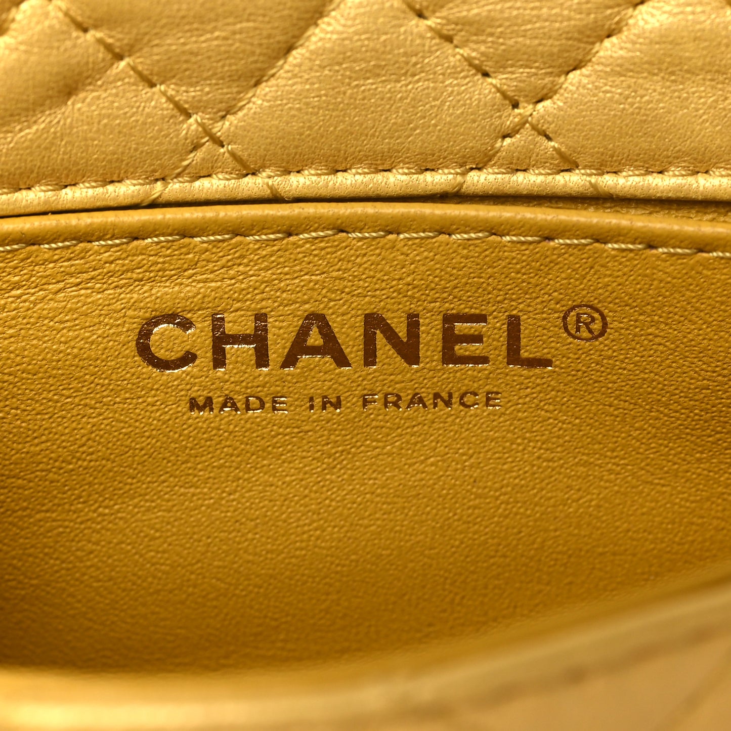 Iridescent Lambskin Quilted Extra Mini Precious Jewel Flap Yellow