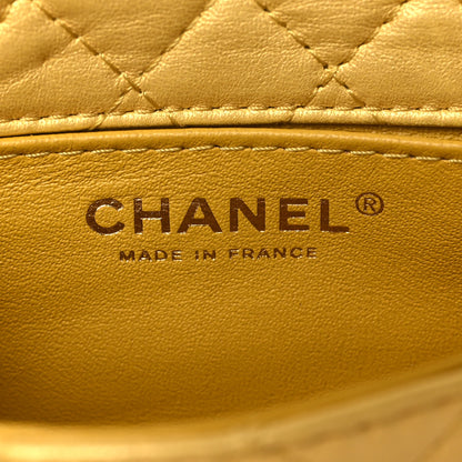 Chanel Iridescent Lambskin Quilted Extra Mini Precious Jewel Flap Yellow 5 of 8