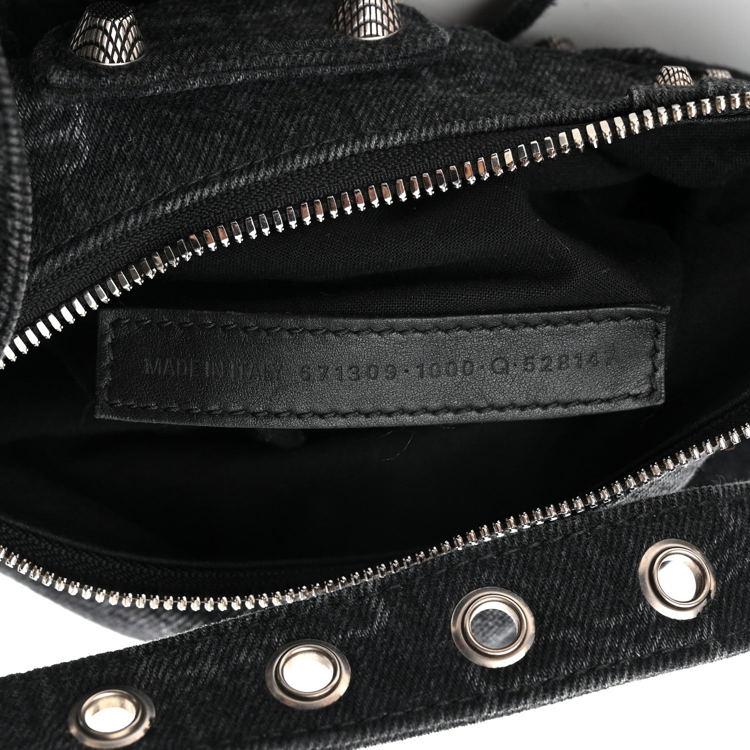 Balenciaga Denim BB Monogram Le Cagole Shoulder Bag XS Black 7 of 12