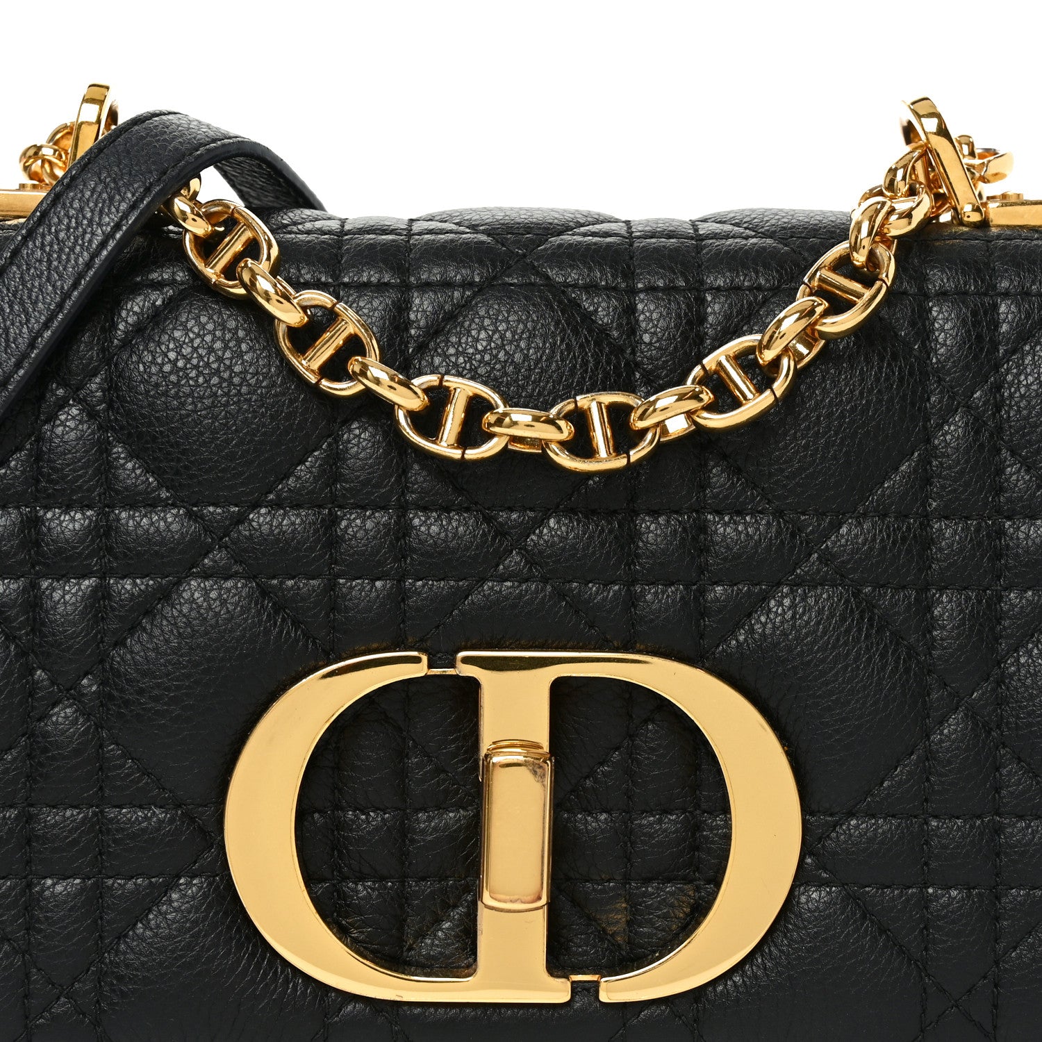 Christian Dior Calfskin Cannage Small Caro Bag Black 8 of 10