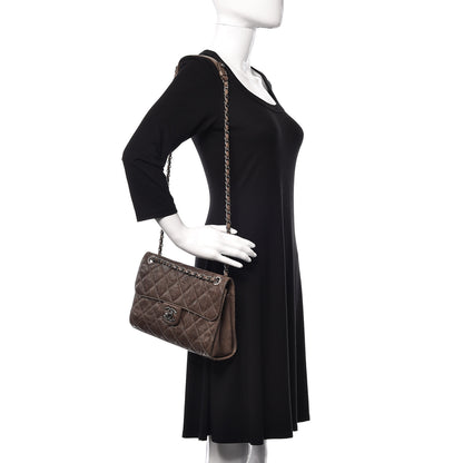 Chanel Crumpled Grained Calfskin Medium CC Crave Flap Brown 2 of 9
