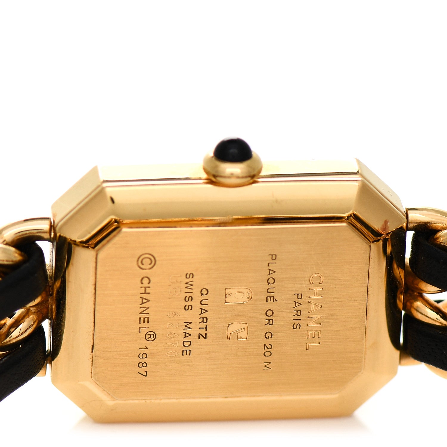 Chanel Stainless Steel Lambskin 20mm Chain Premiere Quartz Watch Gold M 4 of 4