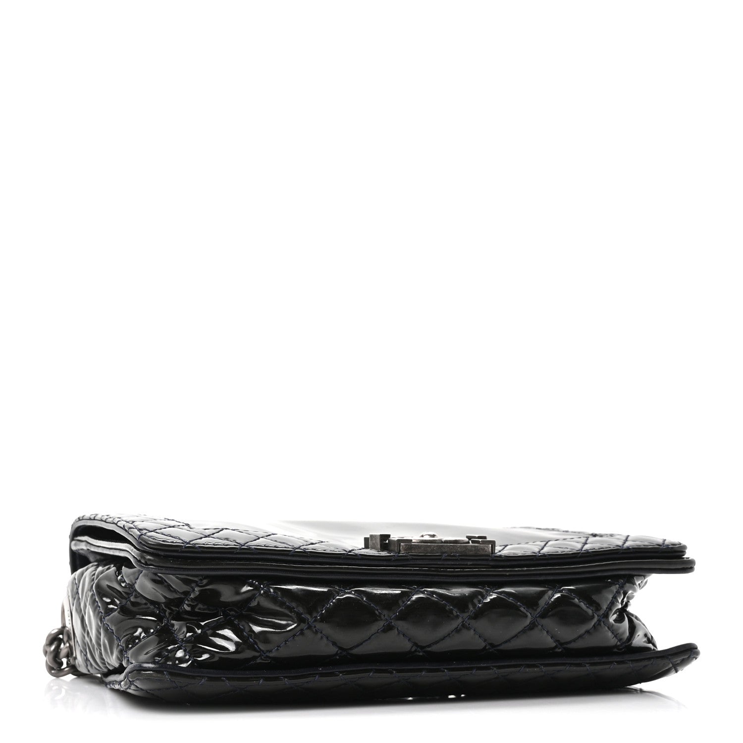 Chanel Patent New Medium Boy Reverso Flap Black 4 of 10