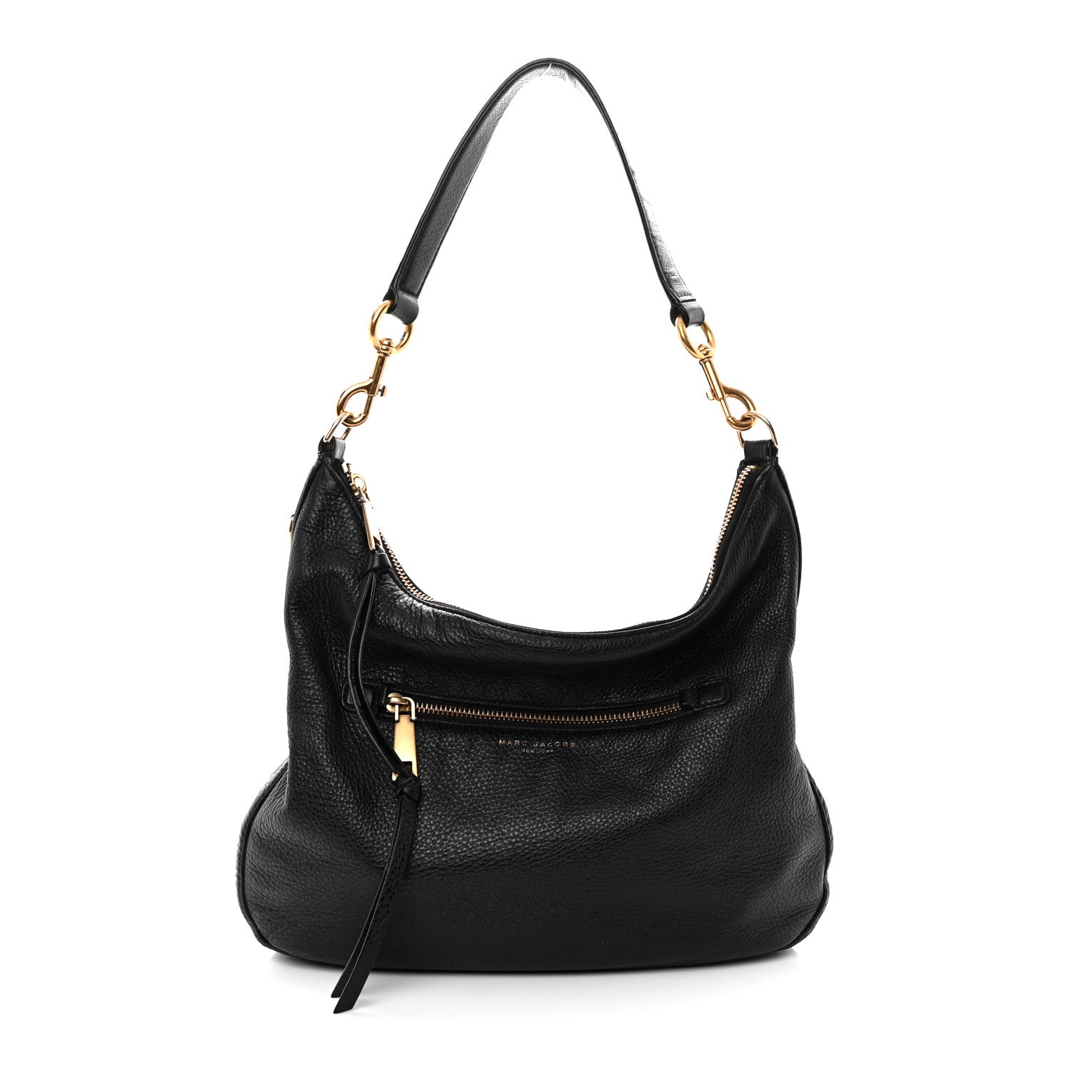 Marc Jacobs Pebbled Calfskin Hobo Black 1 of 12