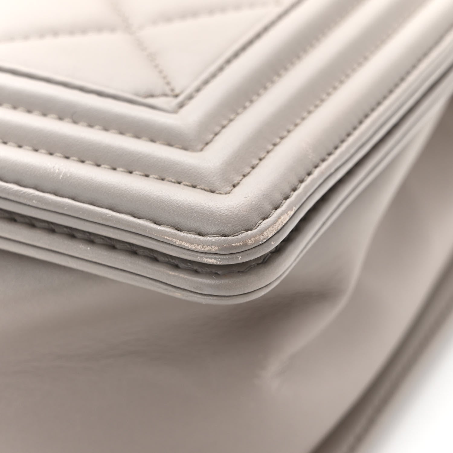 Chanel Lambskin Quilted Large Boy Flap Grey 11 of 13