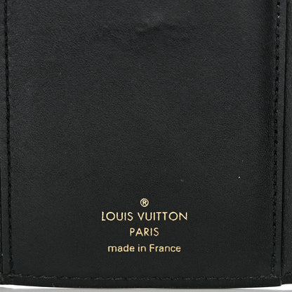 Louis Vuitton Monogram Flower Lock Compact Wallet Black 6 of 12