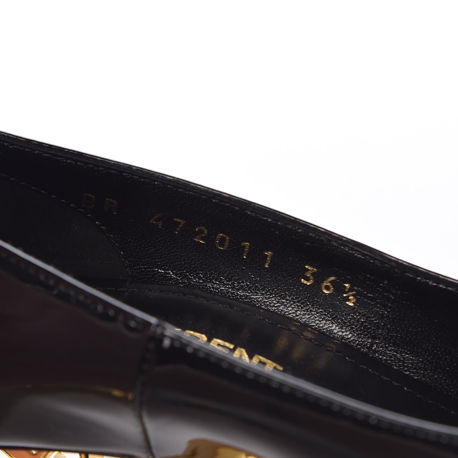 Saint Laurent Patent Opyum 110 Pumps 36.5 Black Gold 8 of 8