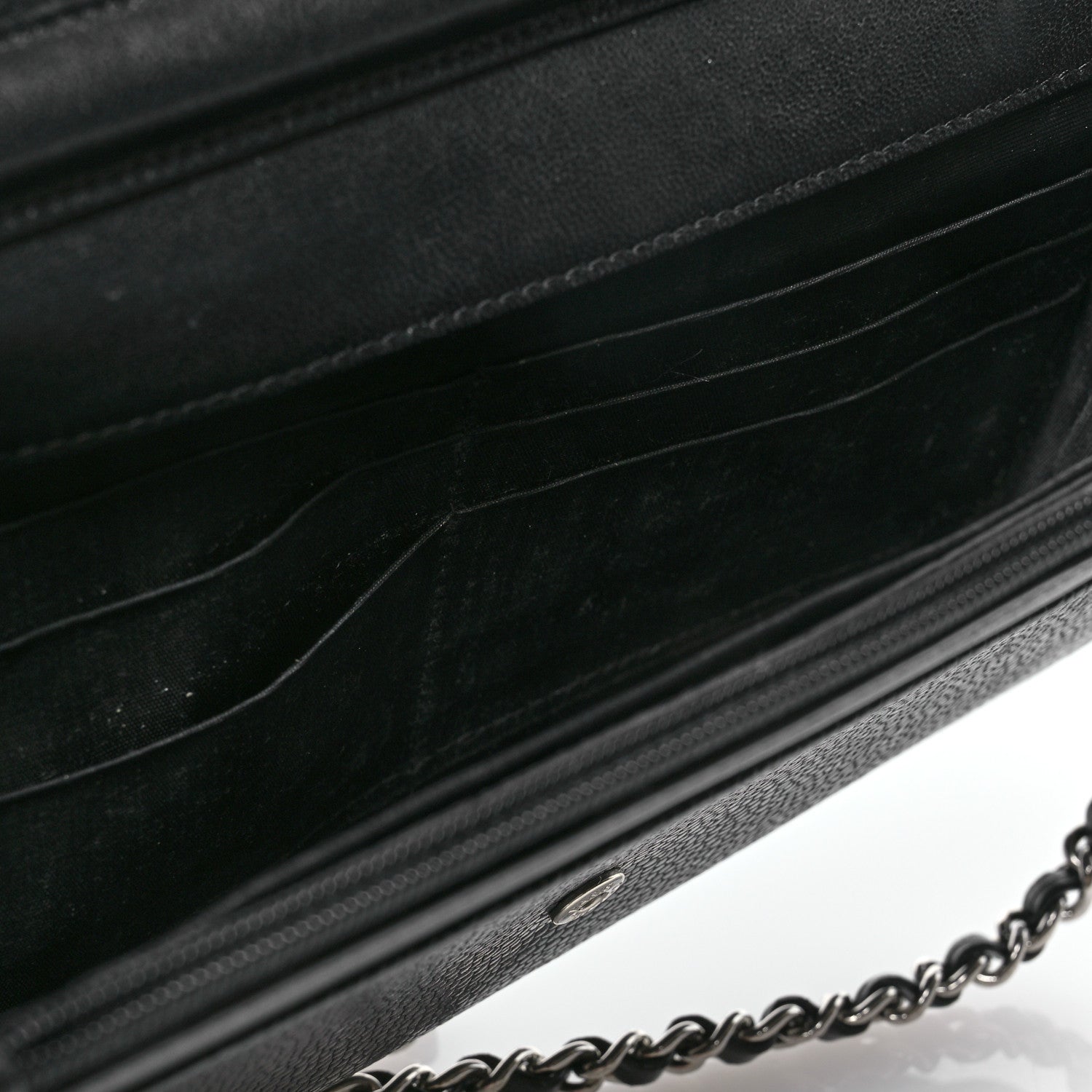 Chanel Caviar Timeless CC Wallet on Chain WOC Black 13 of 14