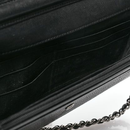 Chanel Caviar Timeless CC Wallet on Chain WOC Black 13 of 14