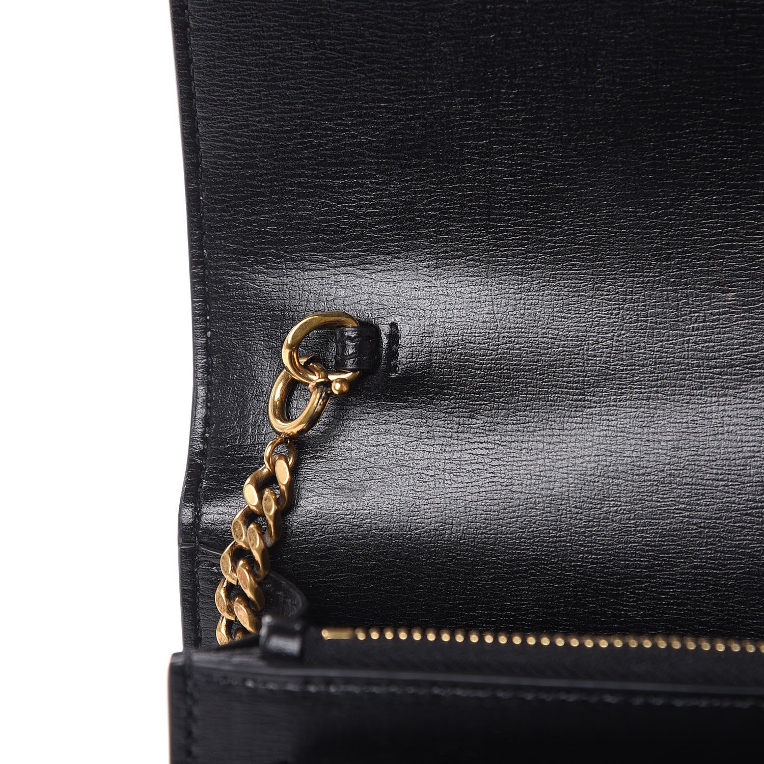 Saint Laurent Calfskin Monogram Sunset Chain Wallet Black 9 of 9