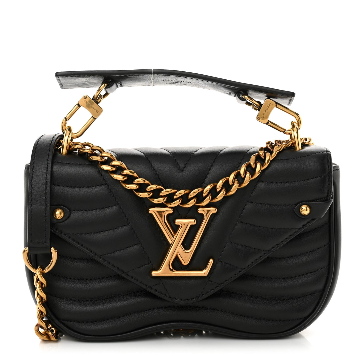 Calfskin New Wave Chain PM Black