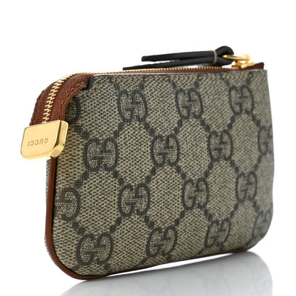 Gucci GG Supreme Monogram Key Case Beige Ebony Cuir 3 of 8