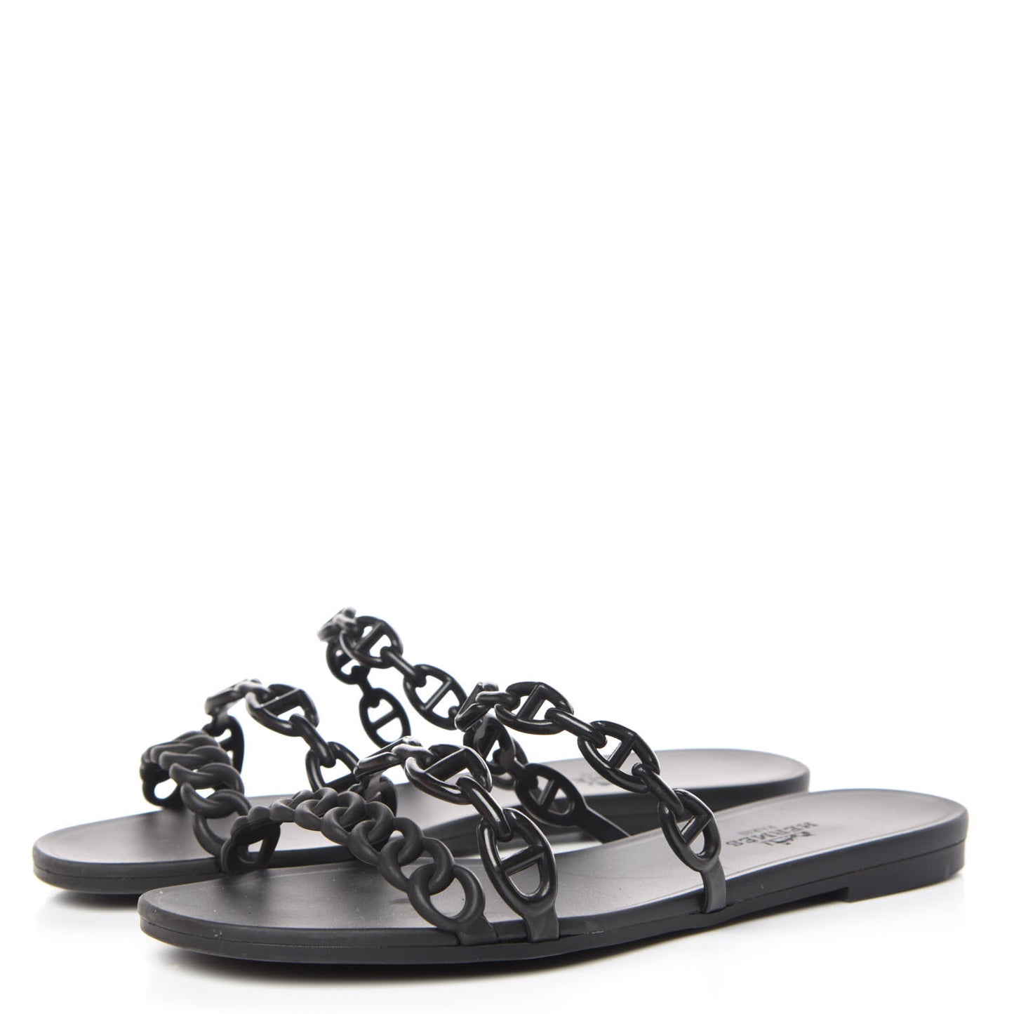 Rubber Chaine d'Ancre Rivage Sandals 35 Black