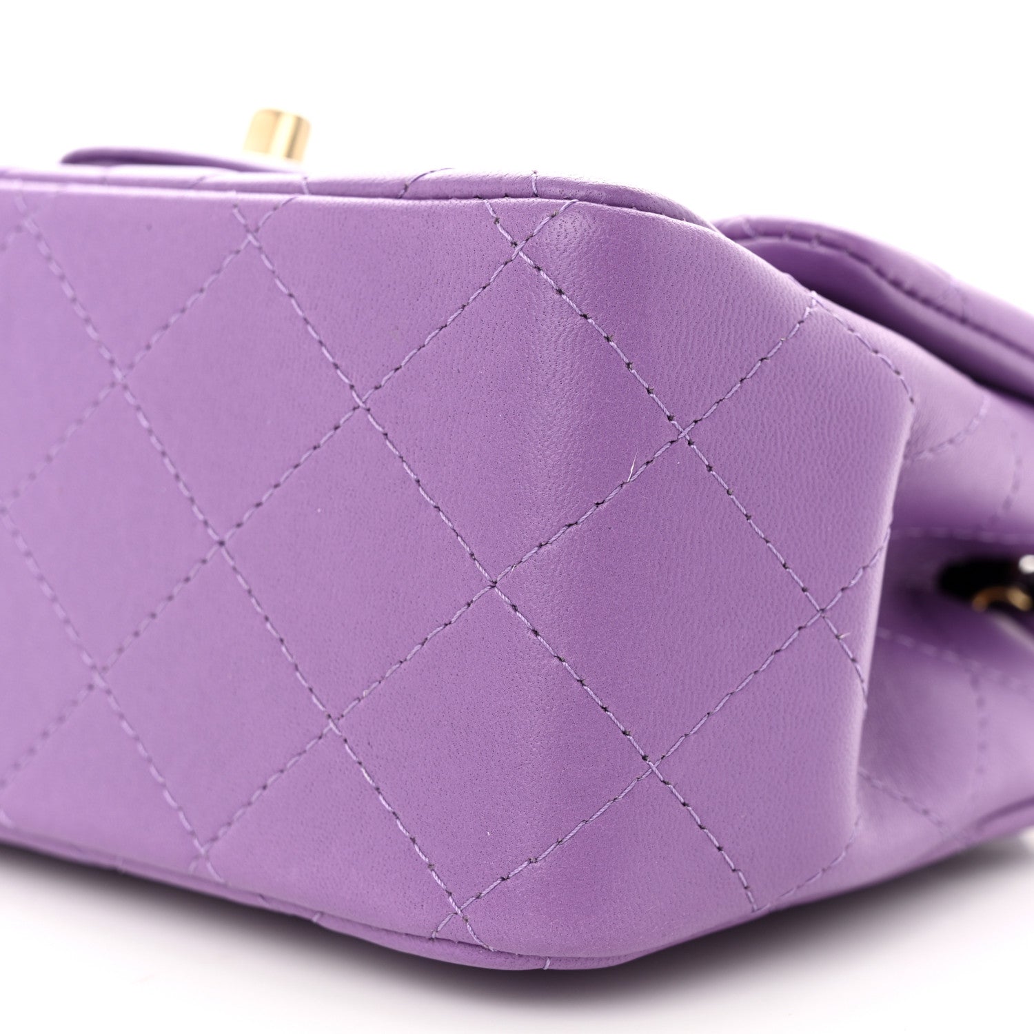 Chanel Lambskin Quilted Mini Square Flap Purple 10 of 11