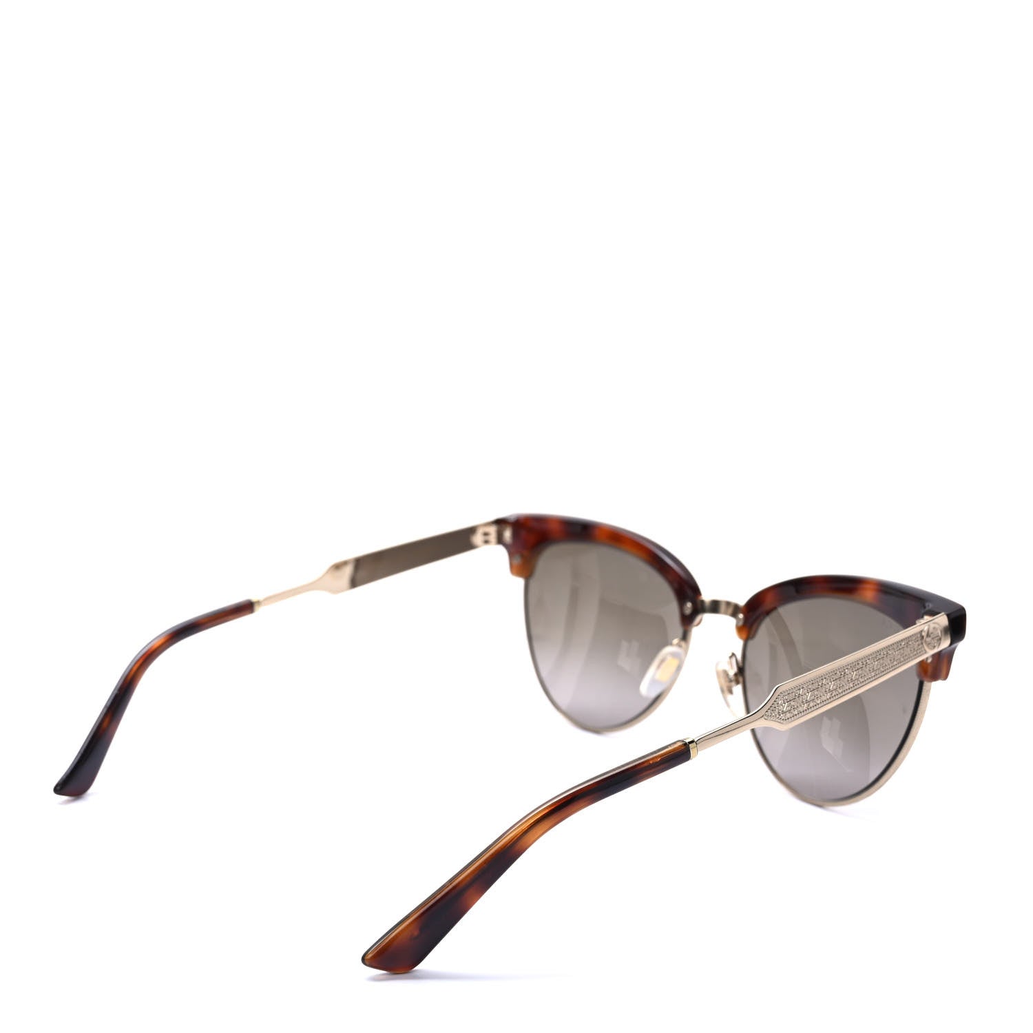 Gucci Acetate Damascato Cat Eye Sunglasses GG0055S Tortoise Gold 4 of 8