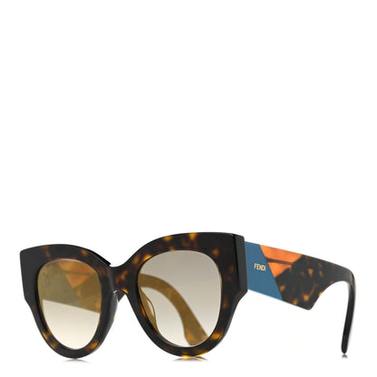 Fendi Acetate Facets Oversized Sunglasses FF 0264/S Havana 1 of 7