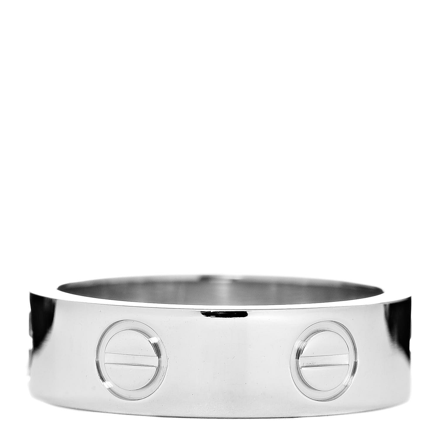 Cartier 18K White Gold 5.5mm LOVE Ring 52 6 3 of 4