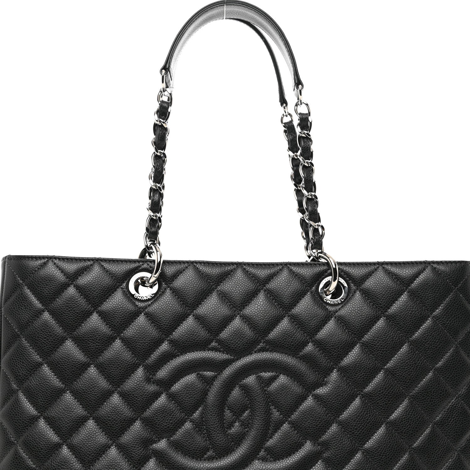 Chanel Caviar Quilted XL Grand Shopping Tote GST Black 5 of 10