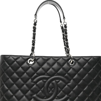Chanel Caviar Quilted XL Grand Shopping Tote GST Black 5 of 10