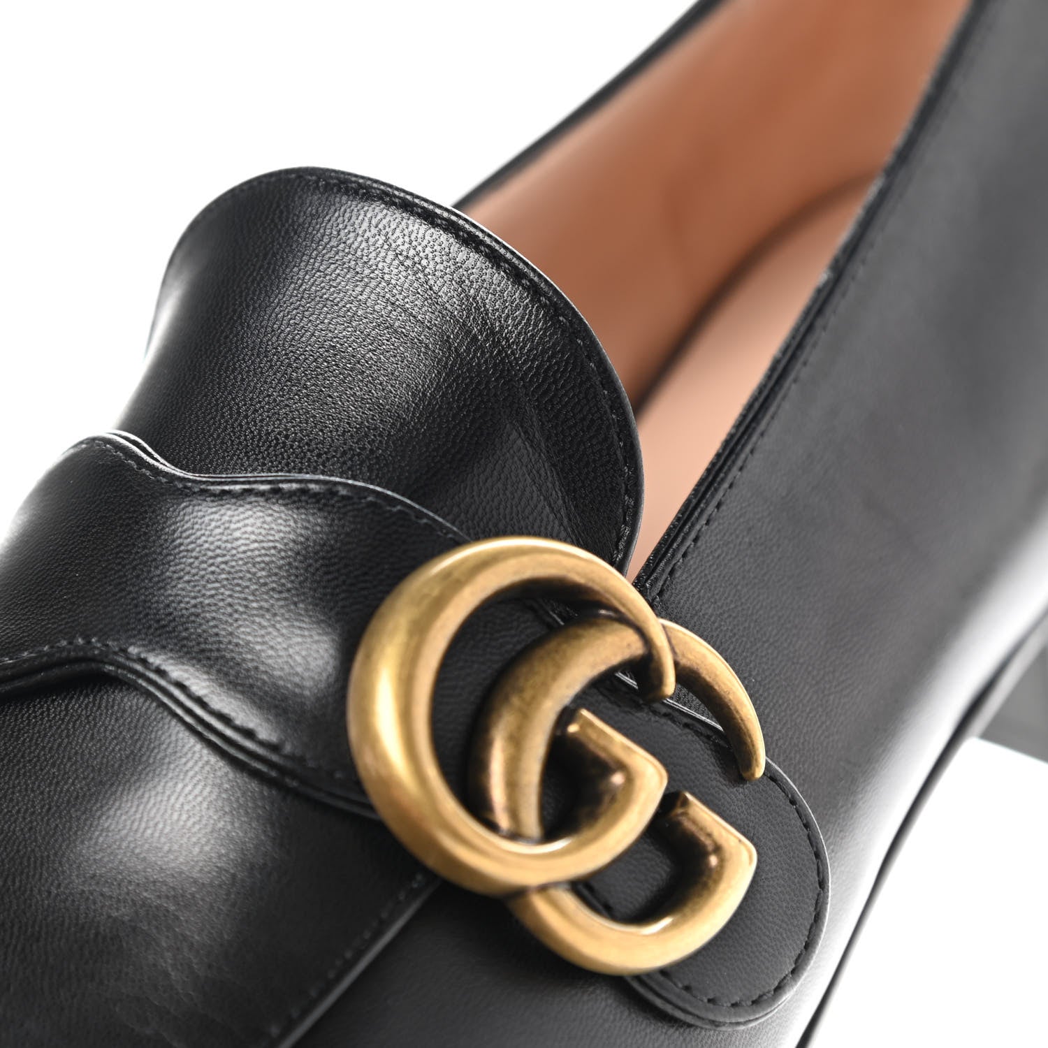 Gucci Malaga Kid Womens GG Marmont Loafers 35 Black 11 of 11