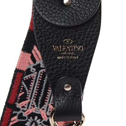 Valentino Garavani Canvas Loveblade Embroidered Rockstud Guitar Strap Multicolor 3 of 4