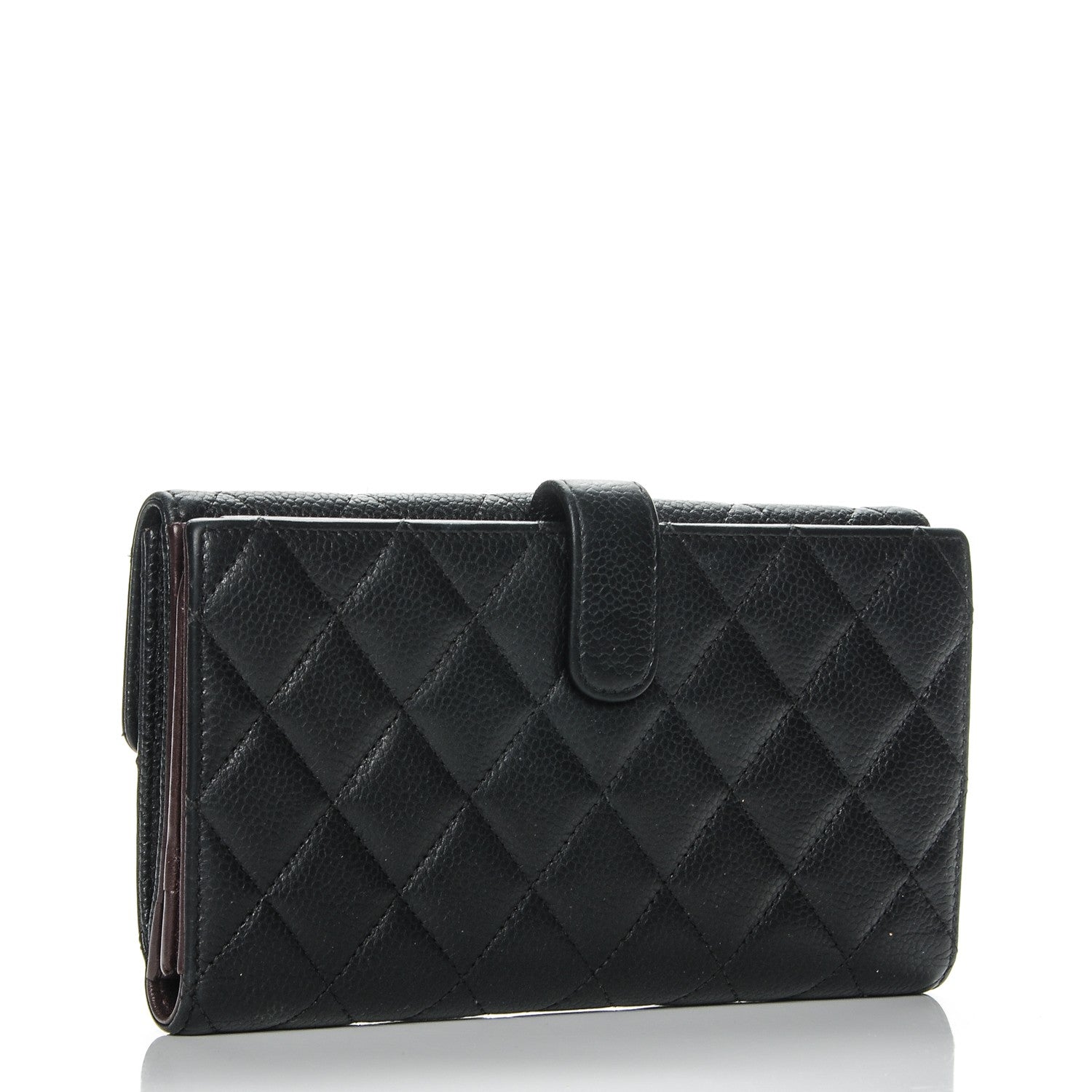 Chanel Caviar Quilted CC Long Double Wallet Black 3 of 8