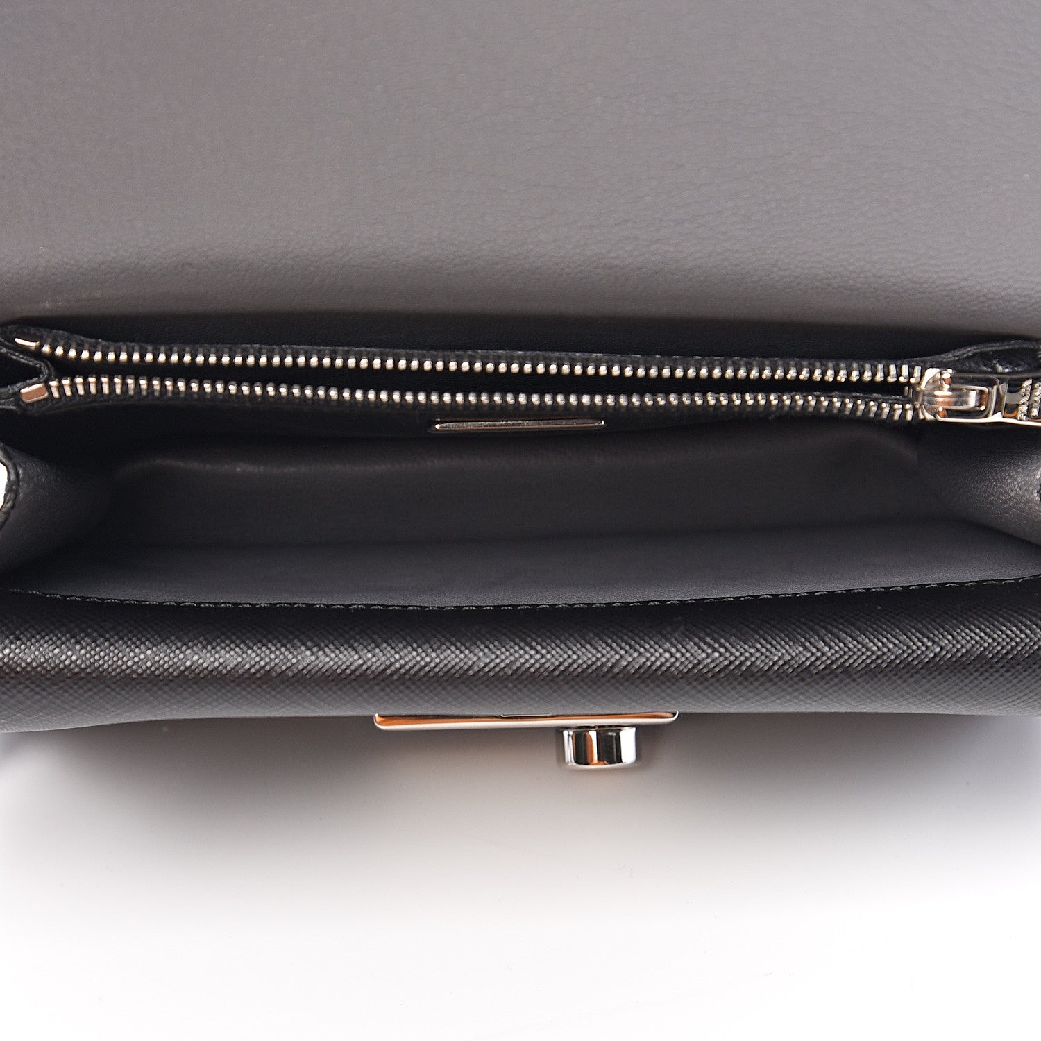 Prada Saffiano Lux Mini Sound Top Handle Crossbody Bag Black 4 of 8