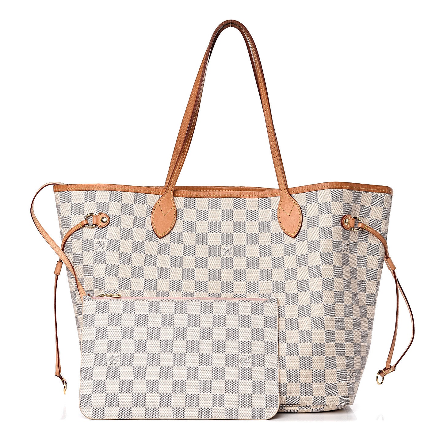 Damier Azur Neo Neverfull MM Rose Ballerine