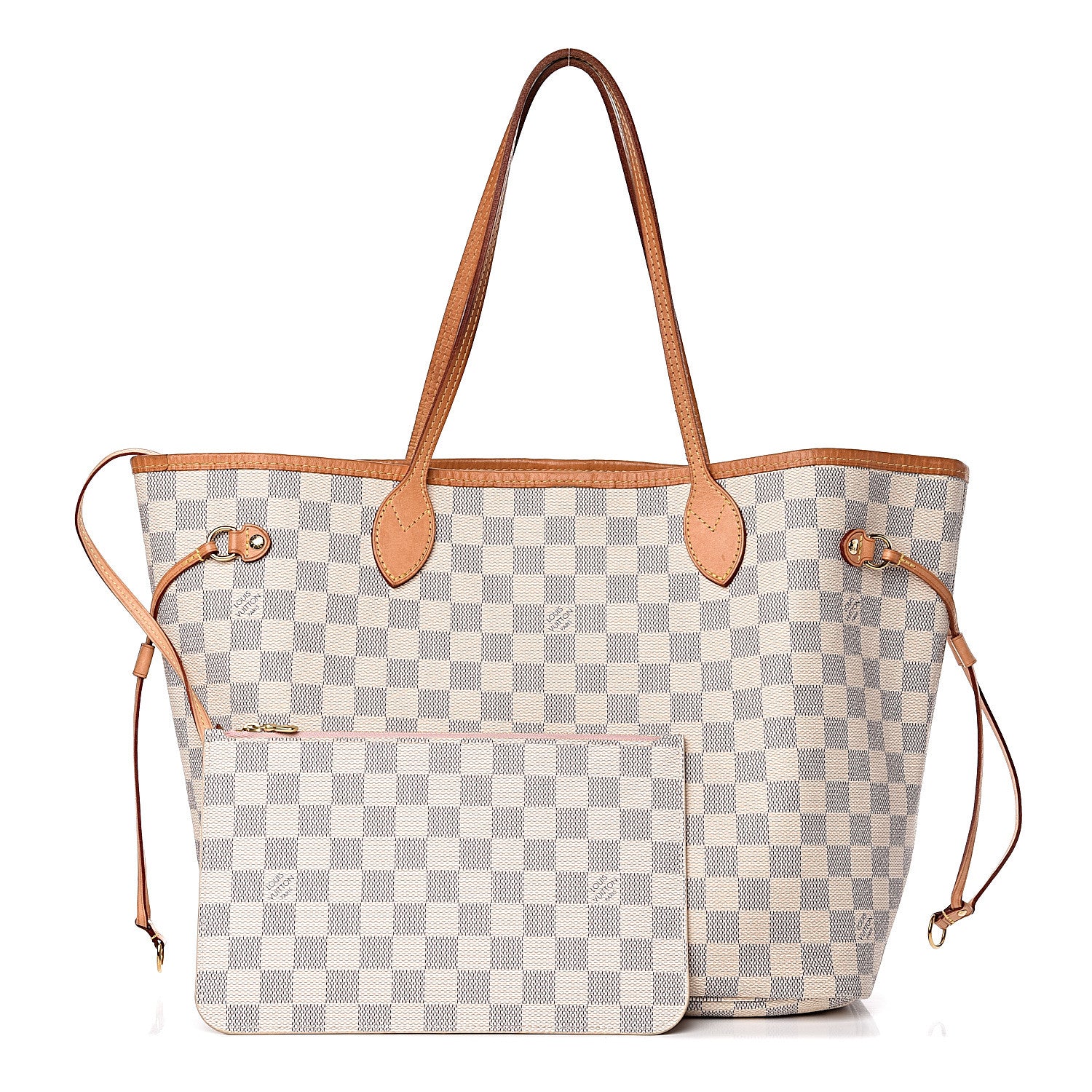 Louis Vuitton Damier Azur Neo Neverfull MM Rose Ballerine 1 of 20
