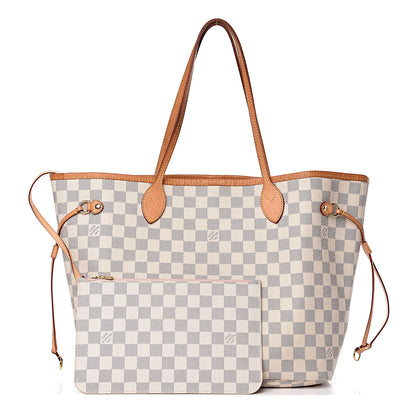 Louis Vuitton Damier Azur Neo Neverfull MM Rose Ballerine 1 of 20
