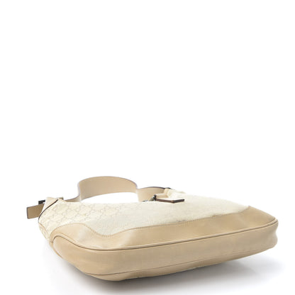 Gucci Monogram Small Jackie O Hobo Beige 3 of 9