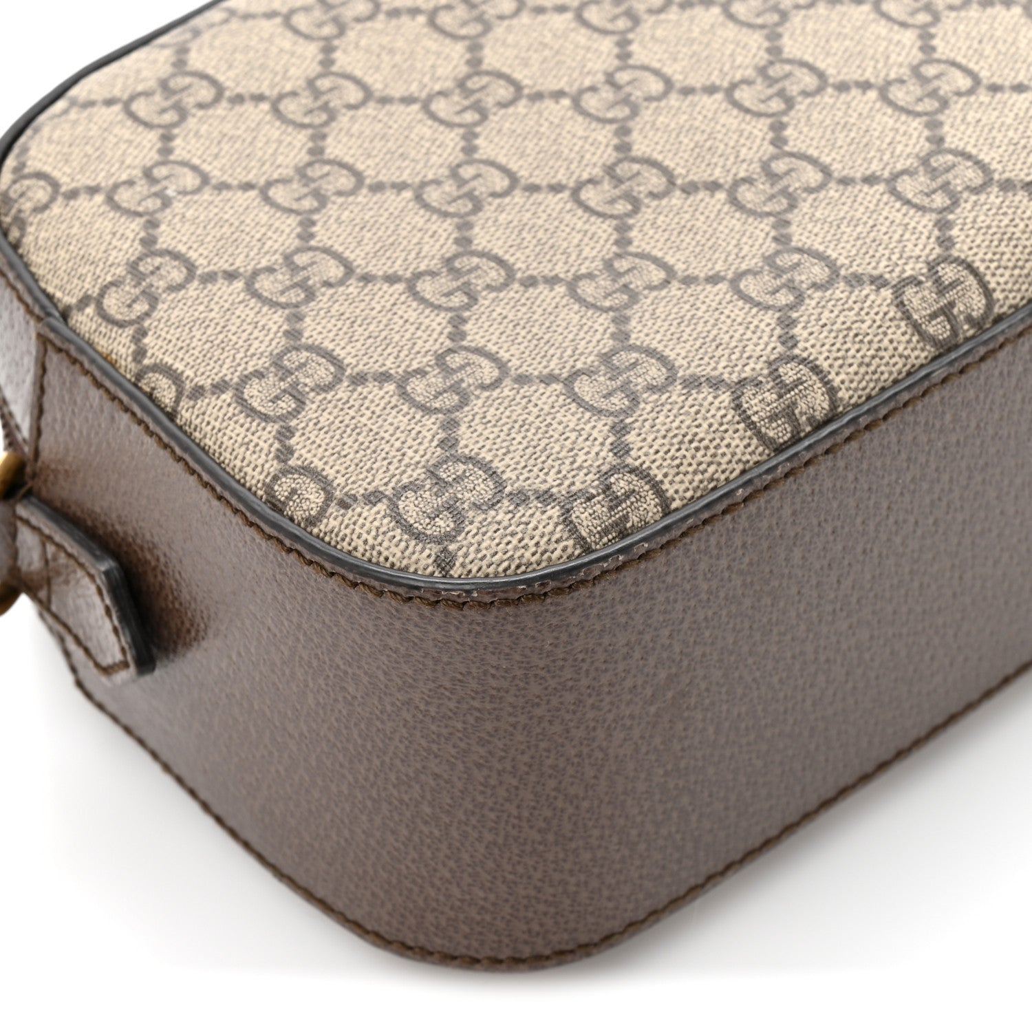 Gucci GG Supreme Monogram Web Neo Vintage Shoulder Bag Beige New Acero Crop 12 of 17