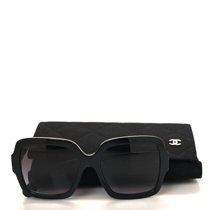 Chanel Acetate Charms Pearl Square Sunglasses 5479-A Black Gold 7 of 7